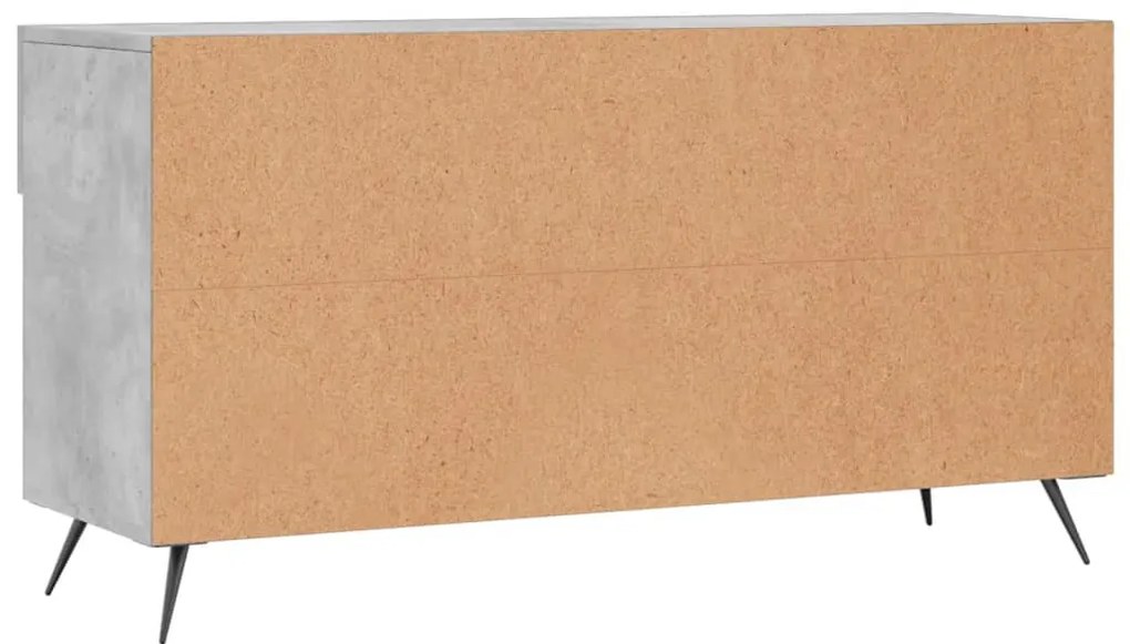 betonszürke szerelt fa cipőpolc 102 x 35 x 55 cm