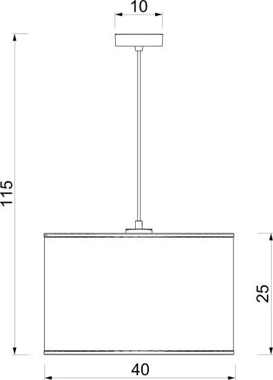 ARDEN kábellel függesztett csillár 1xE27/15W/230V, átmérő 40 cm, bézs