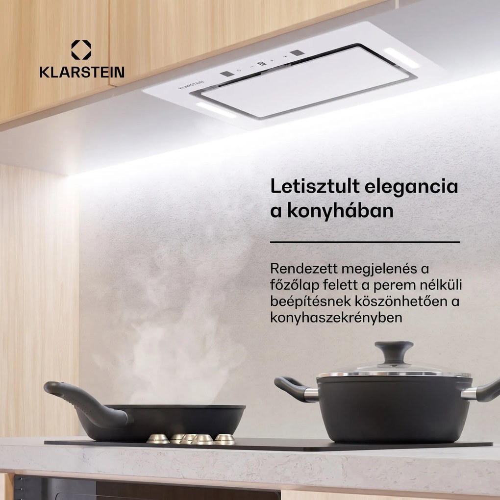 Klarstein Hektor Eco, páraelszívó, 52 cm, 446 m³/ó, érintéses vezérlés, üveg