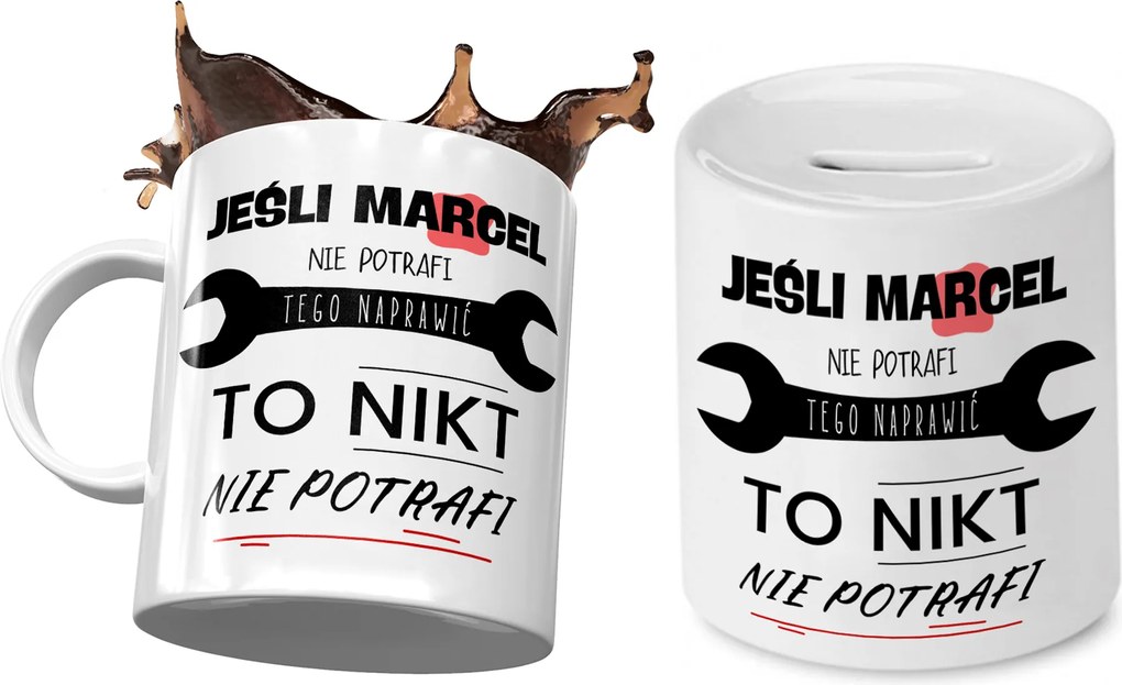 Marcelnek Bögre Ajándék persely szett fényképes nyomtatással