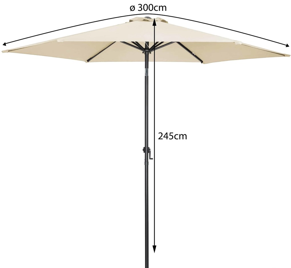 Kingsleeve® Kerti napernyő Ø300 cm - bézs