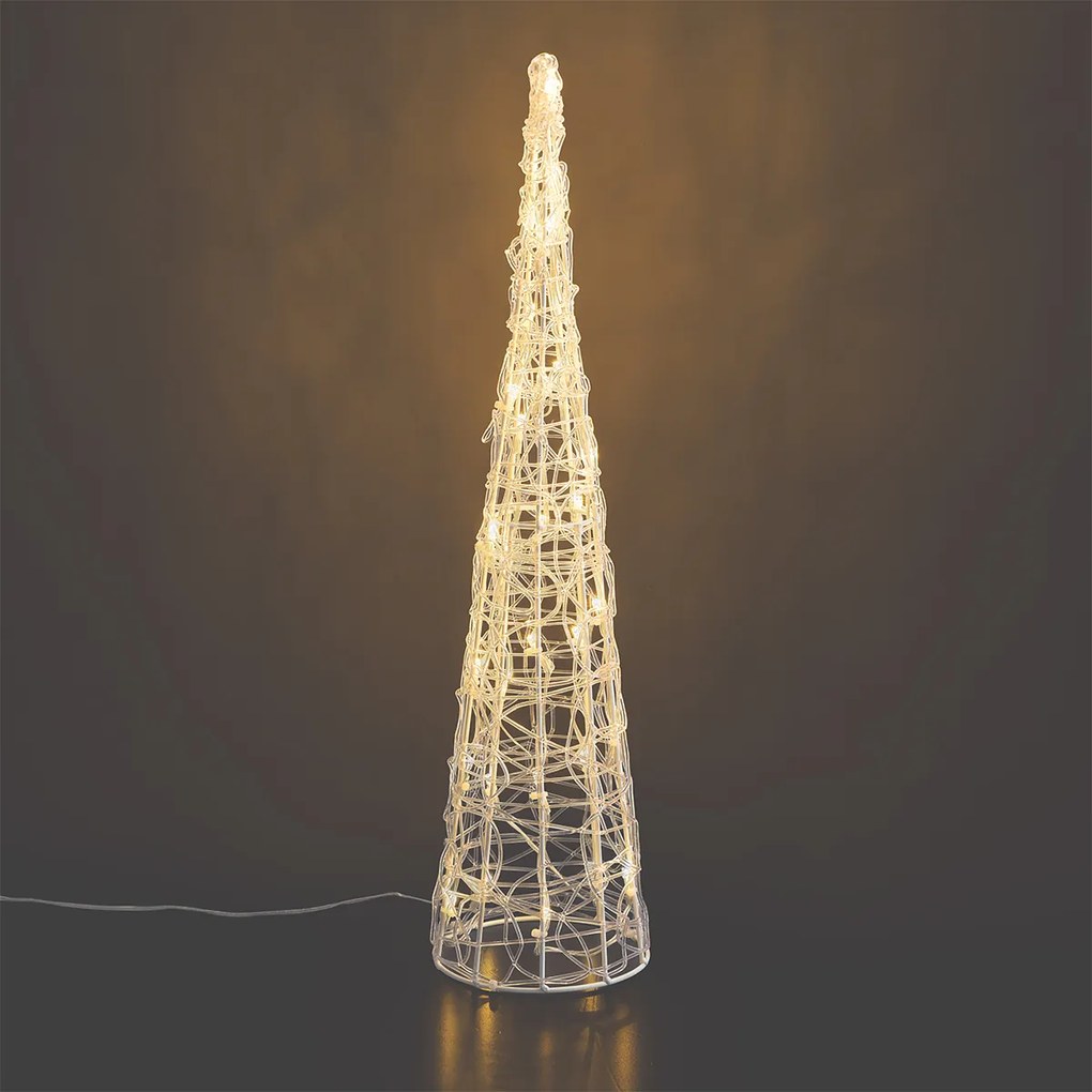 Karácsonyfa átlátszó 60cm LED-del IP44 - Coni