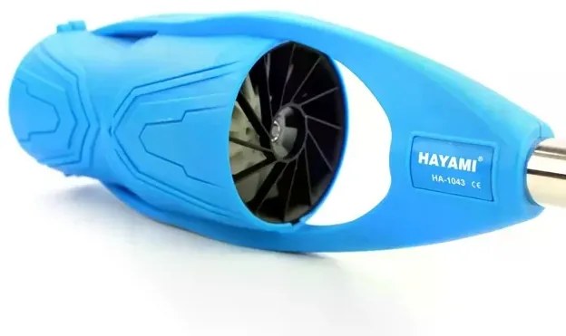 HAYAMI HA-1043 akkus lombfúvó + 2 db akkumulátor + tartozékok