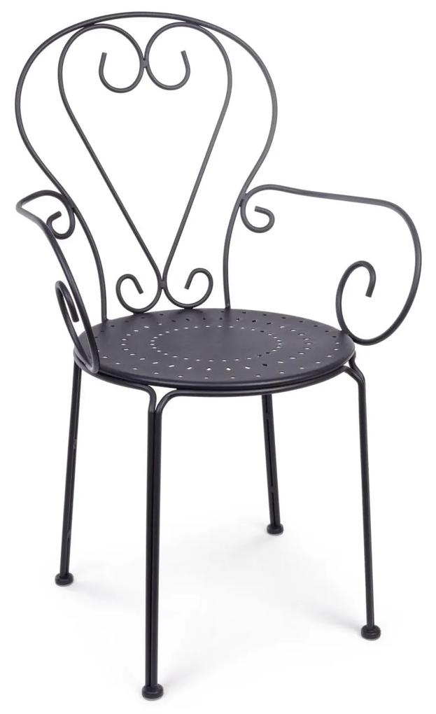 ETIENNE fekete acél kerti szék