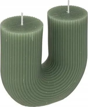 Demi Gyertya 2 Kanócos, "u" Alakú, zöld