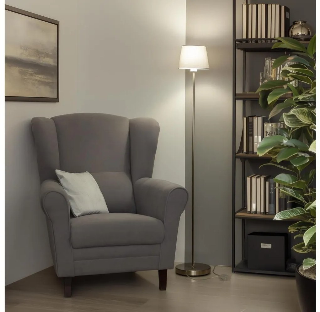 Brilagi - LED állólámpa CERIA 1xE27/40W/230V Ø 20,5 cm szürke/matt króm