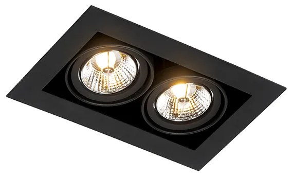 Okos süllyesztett spotlámpa fekete 2-lámpás állítható 2 Wifi GU10 70mm-rel - Oneon 70