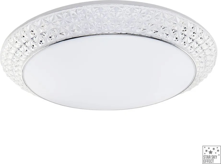 PREZENT 71316 OMNIA Ufo Lámpa Fehér, Króm, Átlátszó LED IP20