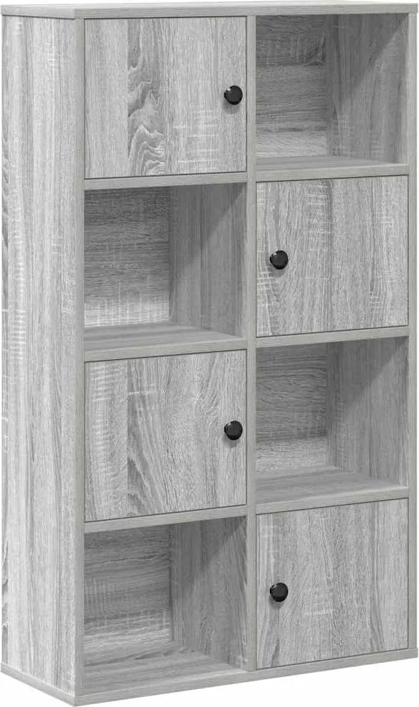 vidaXL szürke sonoma színű szerelt fa könyvespolc 60x24x101,5 cm