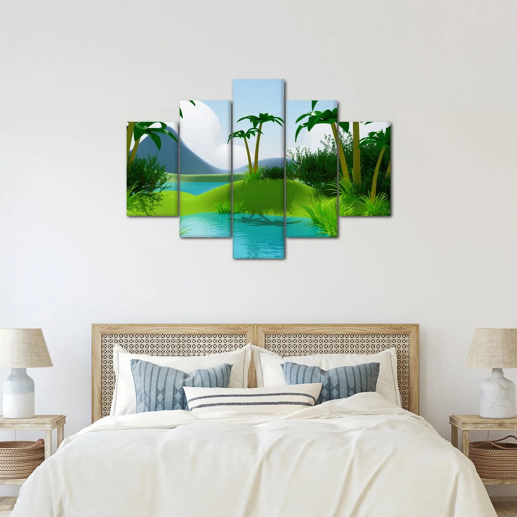 Kép - tavak dzsungelben (150x105 cm)