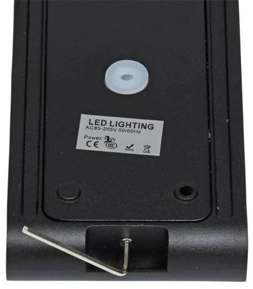 Ecolite ZFP12-CR - LED Kültéri fali lámpa BRICK 2xLED/6W/230V IP65 fekete