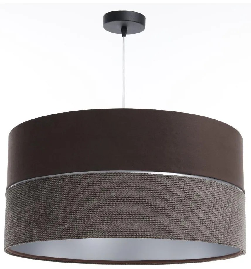 Csillár zsinóron TWIST 1xE27/60W/230V barna/ezüst