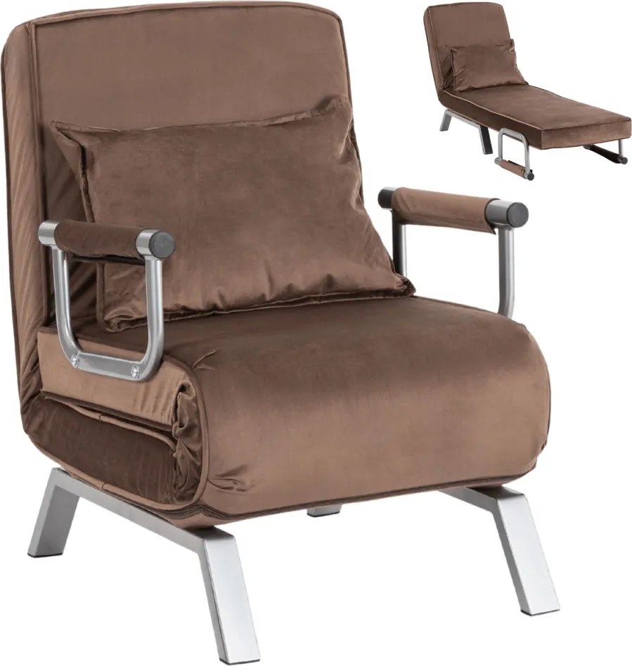 Dönthető fotel barna bársony kárpittal – BART