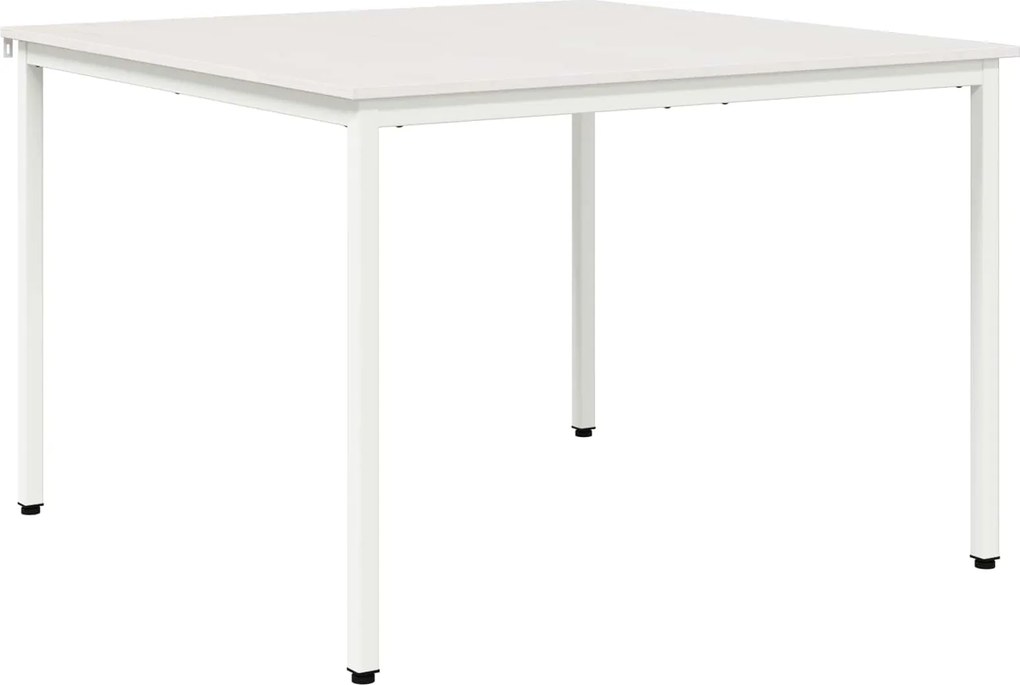 vidaXL Étkezőasztal Fehér 110 x 110 x 75 cm Tömör fenyőfa