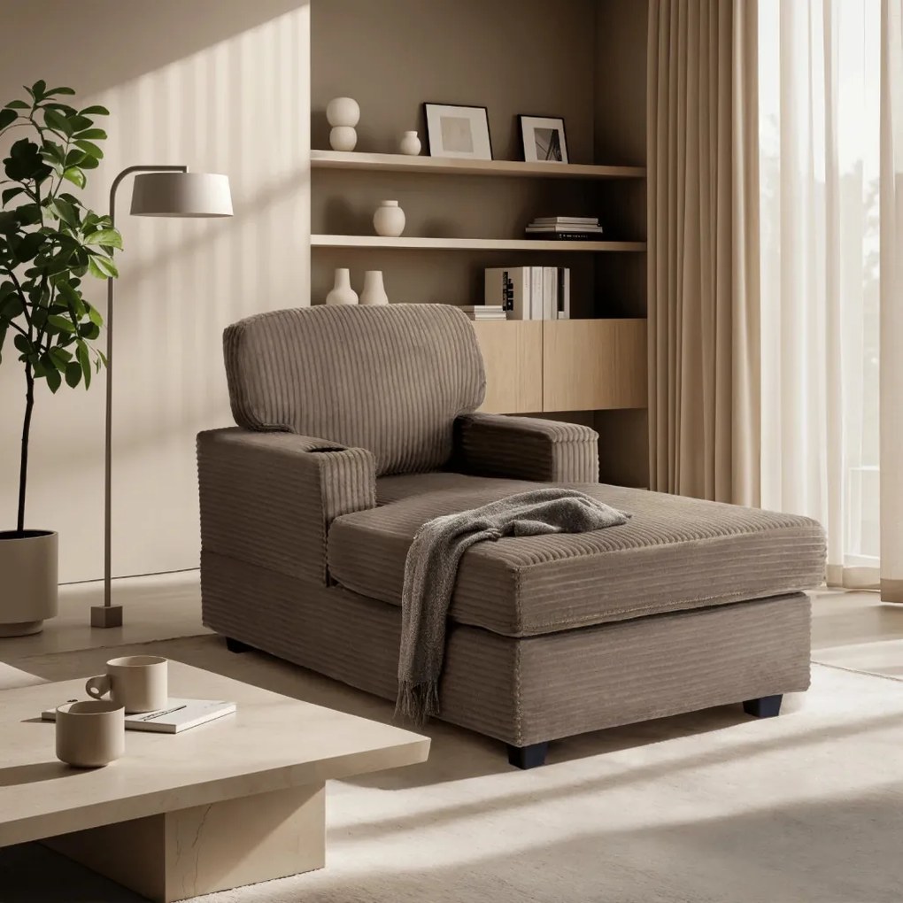 Modern Fotel Barnás-Bézs Színben. NEO