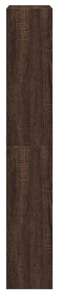 barna tölgyszínű szerelt fa cipőszekrény 60x 21 x 125,5 cm