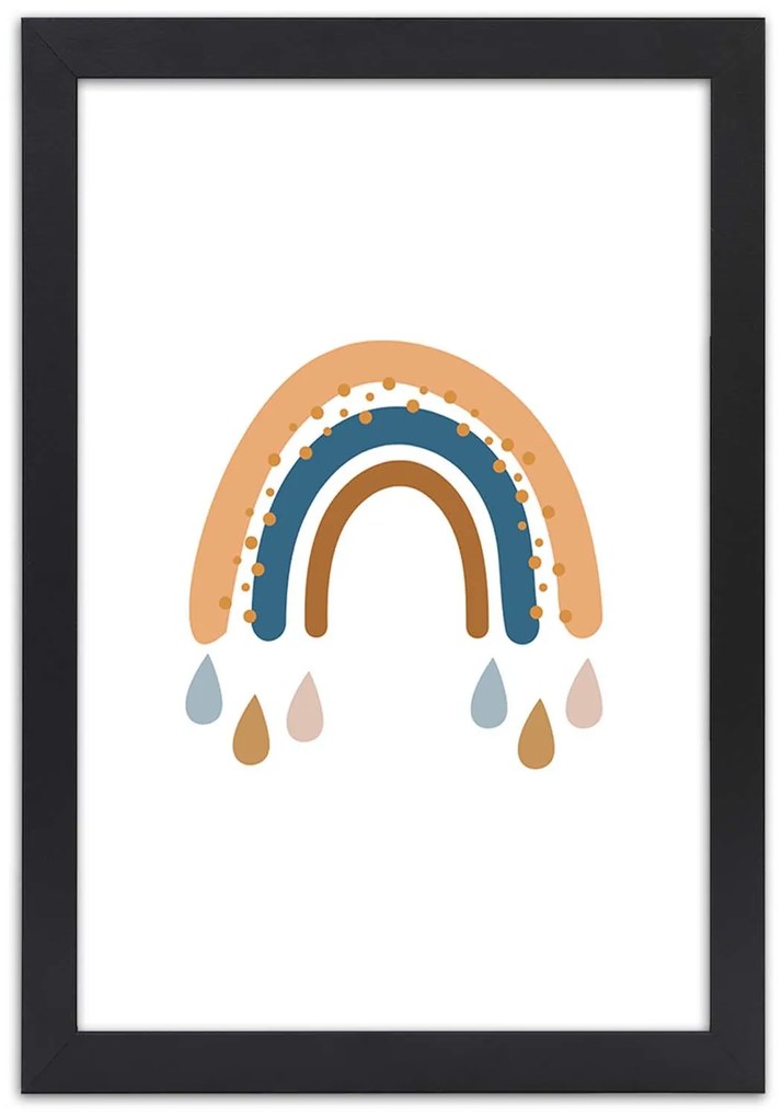 Gario Poszter Szivárványos idojárás A keret színe: Barna, Méret: 60 x 90 cm