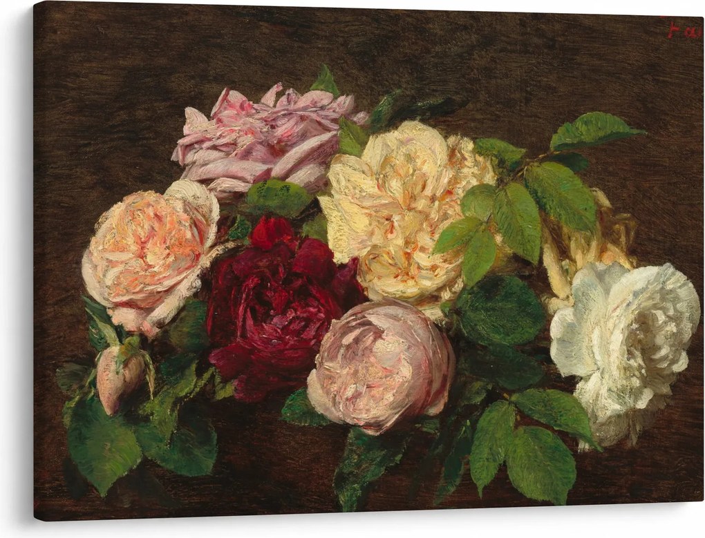 Kép - Henri Fantin-Latour, Roses de Nice on a Table, reprodukciók (70x50 cm)