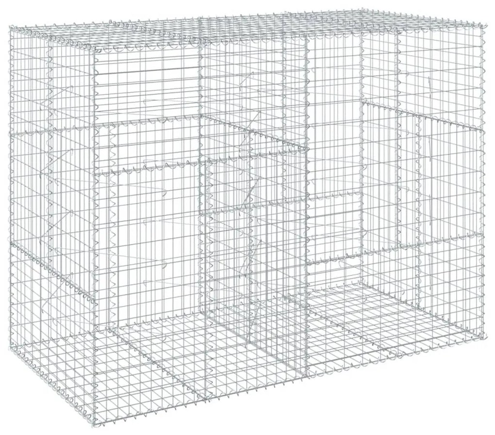 horganyzott vas gabion kosár fedéllel 200 x 100 x 150 cm