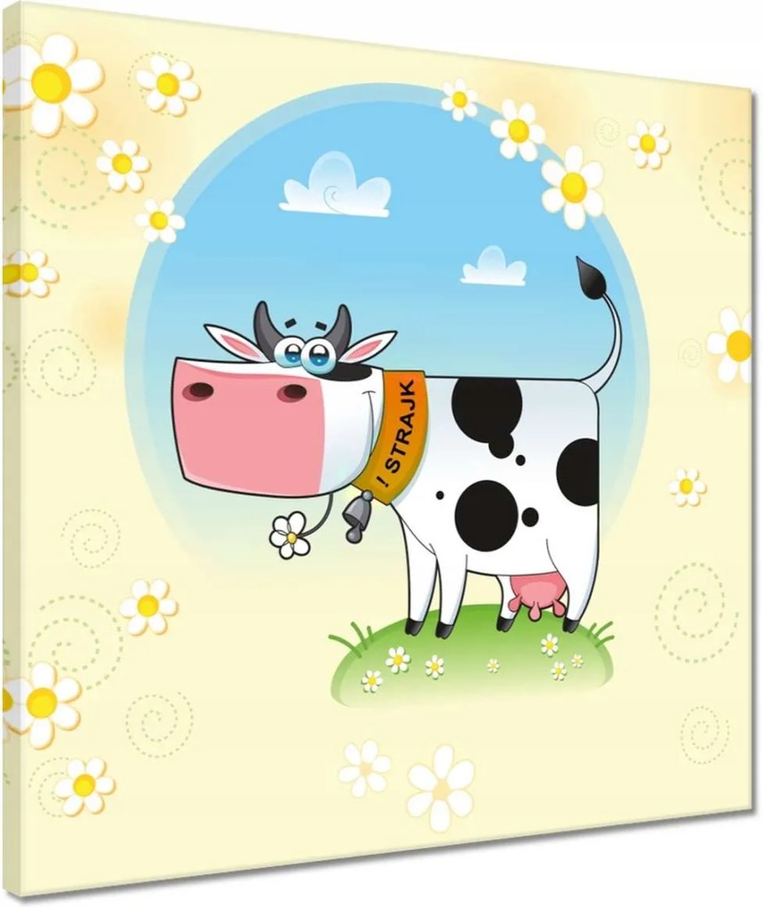 Vászonkép 40x40 A tehén nem változtatja meg a véleményét