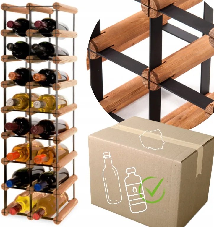 Bortartó állvány Pet palacktartó 16 palack Öko Keskeny Minimalista