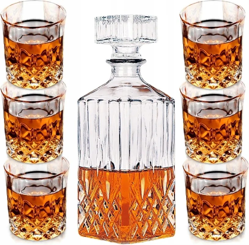Poharak és Dekanter Szett Whiskyhez, Koktélokhoz, Ajándék