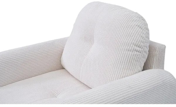 Kárpitozott CLOUDY fotel krémszínű