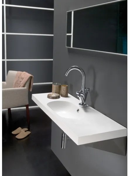 Bathco 0516 - Süllyesztett mosdó ICE 60x35 cm műgyanta/fehér