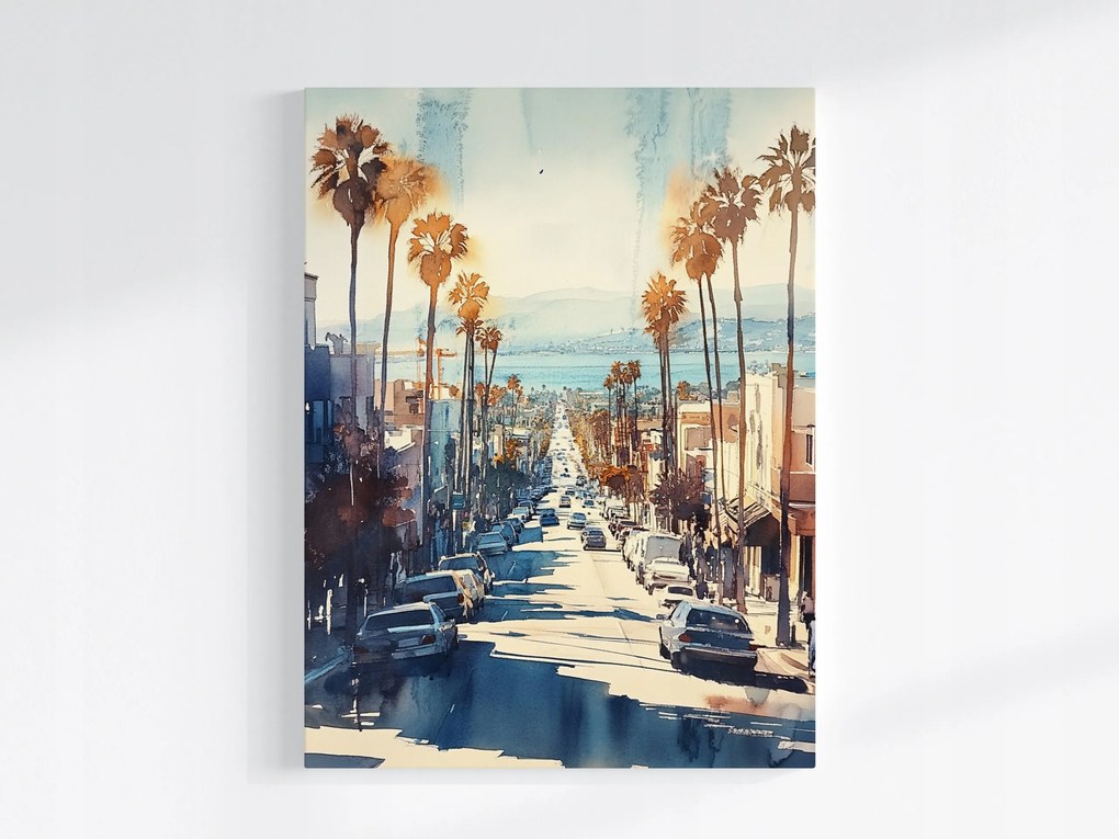 Canvas Város Vászonkép Santa Monica Boulevard Los Angeles 75x100