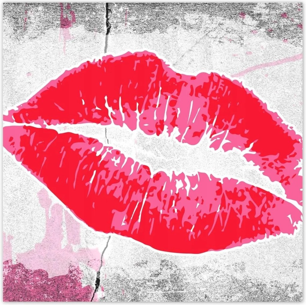 Poszterek 70x70 Száj, mint málna Ajkak