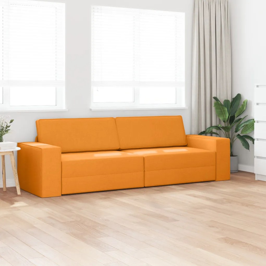 Faliszófa Ágy 2-az-1 Sötét Sárga 245x150x60.5 cm Szövet