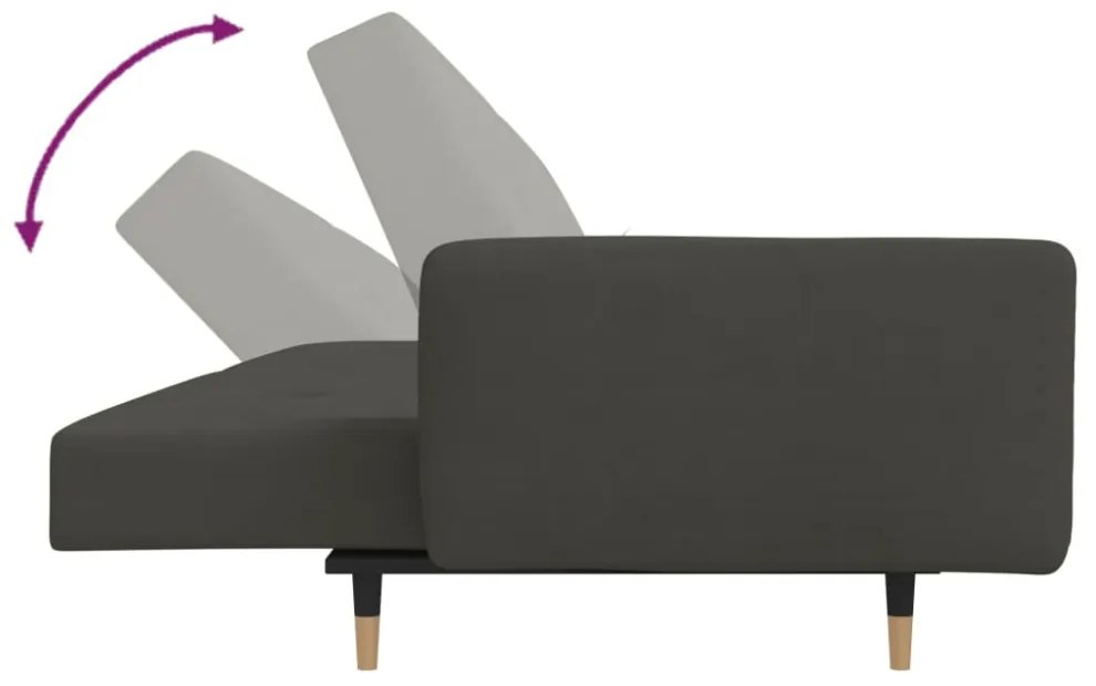 kétszemélyes sötétzöld bársony kanapéágy két párnával