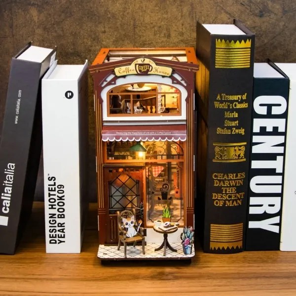 2Kids Toys - 3D LED könyvtámasz puzzle Kávézó 2xAAA elemmel