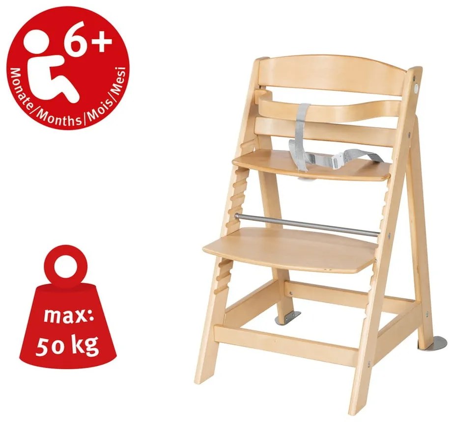 Világoszöld-natúr színű etetőszék Style Born Up 2in1 – Roba