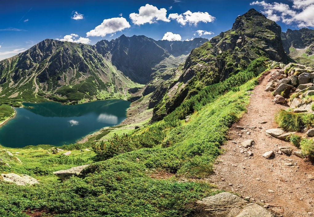 Tapéta vinil flizelin Tátra Alföldi ösvény Lánctalpas tó 370x255cm