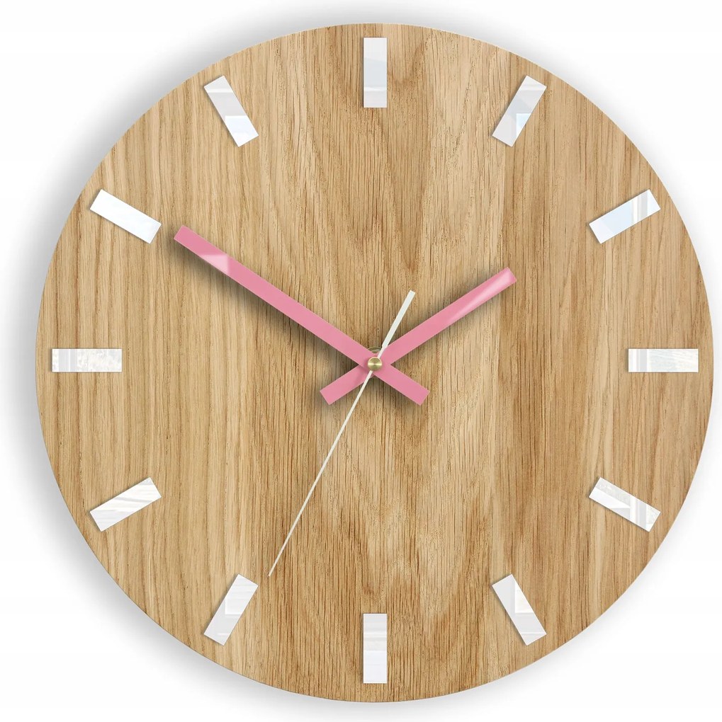 Falióra Modern Fa Csendes mechanizmussal Kerek Robusztus