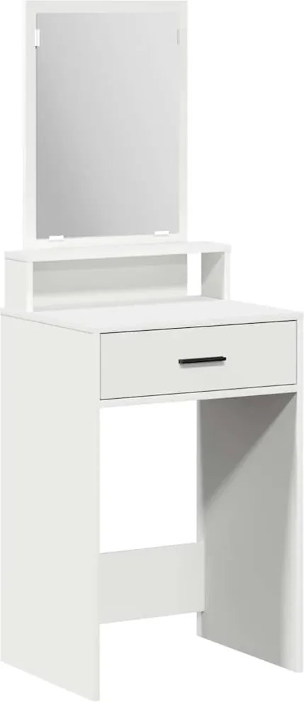 vidaXL Öltözködőasztal fiókkal tükörrel Fehér 50 x 41 x 140 cm Faanyag