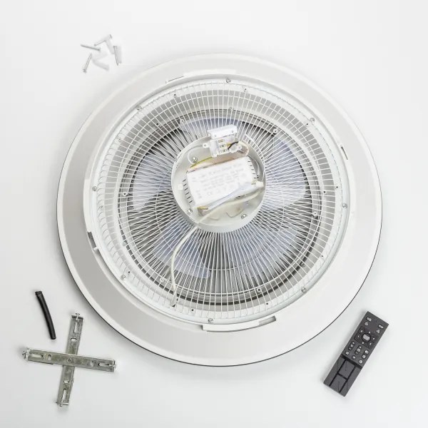 Brilagi - AURA LED/38W/230V dimmelhető ventilátoros lámpa ezüst + DO