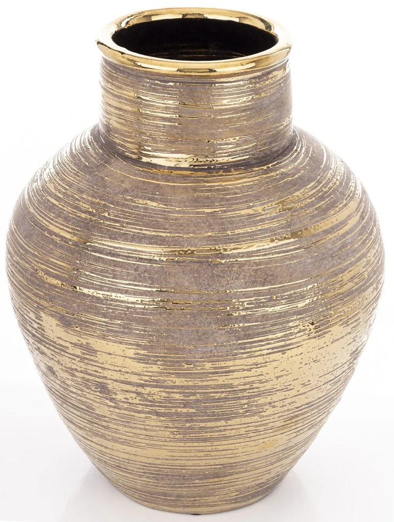 Váza kerámia arany 35x26x26cm