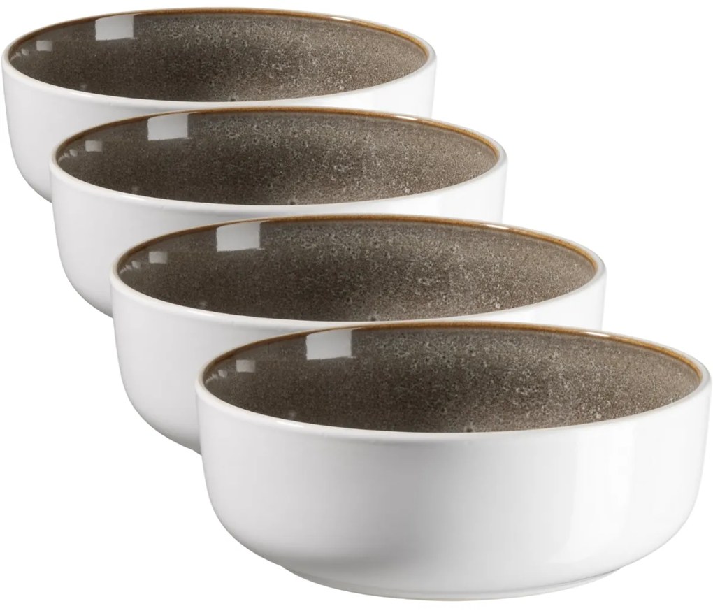 Mäser Lunaria Brown mély tányérkészlet, 18 cm, 4db