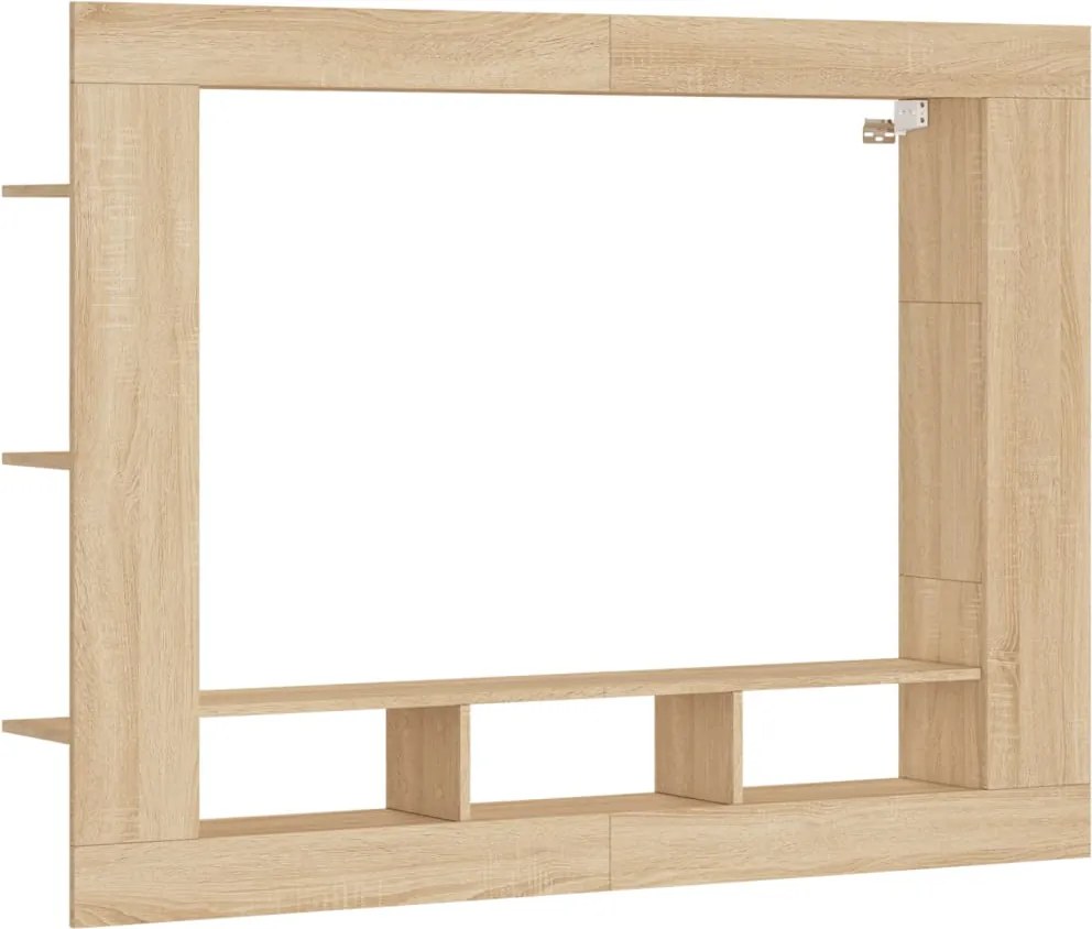 vidaXL sonoma tölgyszínű szerelt fa TV-szekrény 152x22x113 cm