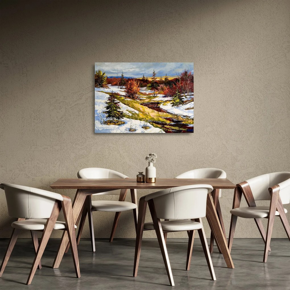 Kép - A tavasz érkezése (üvegen) (70x50 cm)
