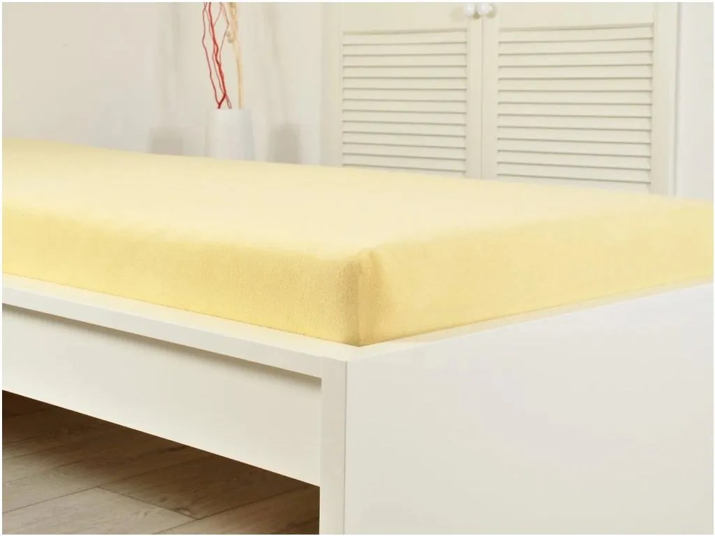 Gyerek frottír lepedő 70x140 cm sárga