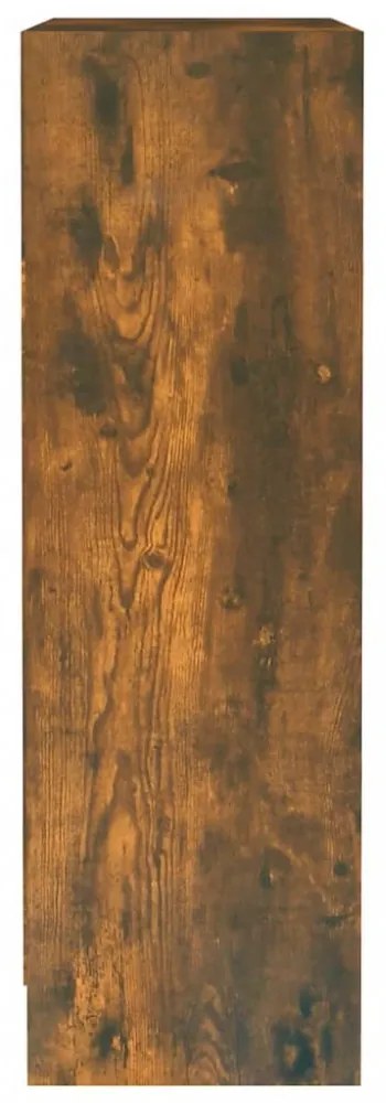 füstös tölgy színű szerelt fa könyvespolc 60 x 24 x 76 cm