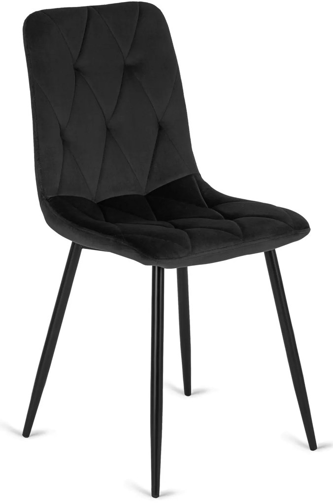Fekete bársony szék ROBIN
