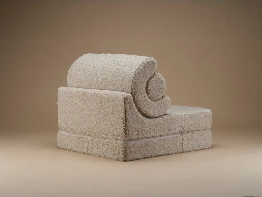 Világosbarna buklé gyerek fotel Flipster – Wigiwama