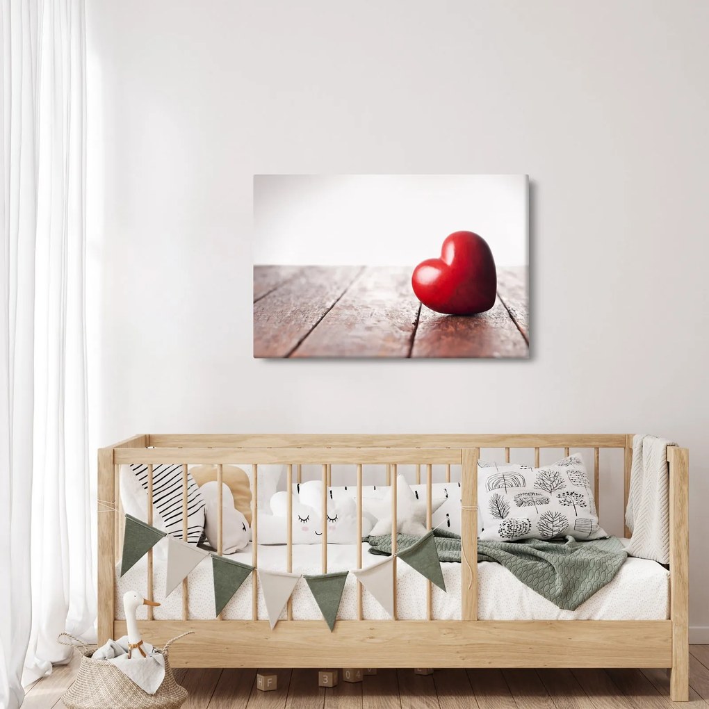 Egy fából készült szív képe (90x60 cm)