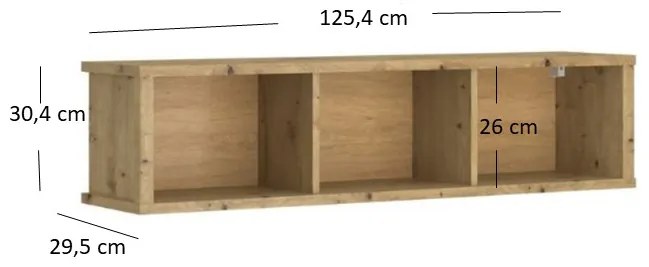 Regál Andra 125 (artisan tölgy). 1052727