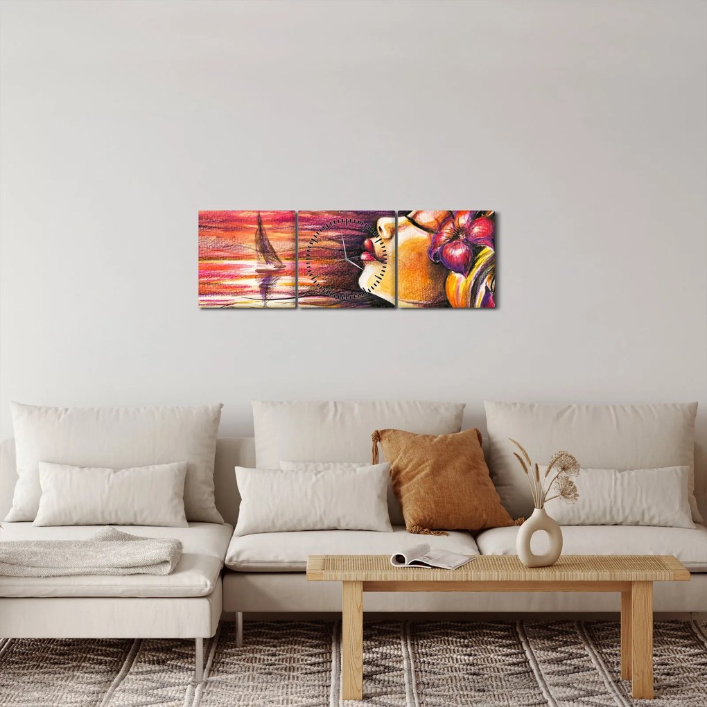 Kép - Nyári emlékek (órával) (90x30 cm)