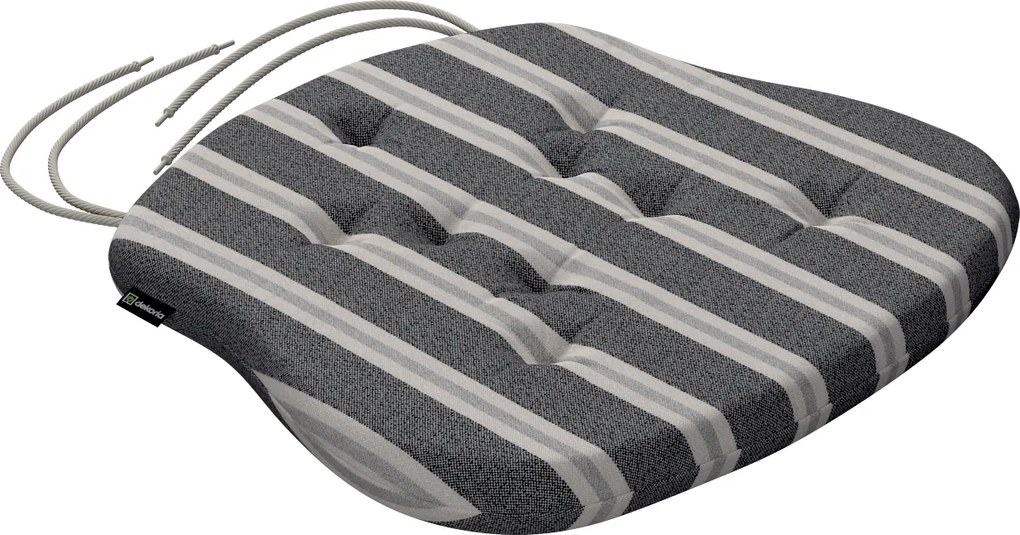 Filip székpárna 41x38 fekete-bézs csíkos